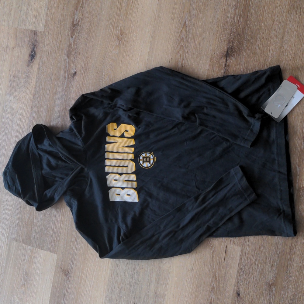 Boston Bruins Youth Long Sleeve Shirt with Hoodie L